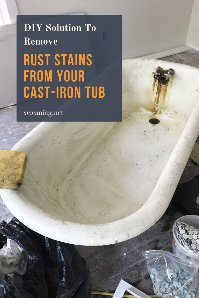 using vinegar to remove rust from cast iron